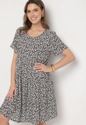 Czarna Sukienka z Bawełną w Kwiatowy Wzór Lunasenia. Czarne sukienki damskie Born2be, bez wzorów, z bawełny, eleganckie, bez ramiączek. W wyprzedaży za 55.24 zł.