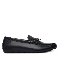 Mokasyny Tommy Hilfiger. Czarne mokasyny damskie Tommy Hilfiger, bez obcasa. Za 489.99 zł.
