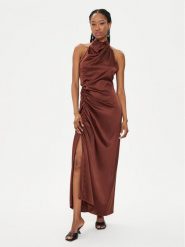 Gestuz Sukienka letnia Walery 10908960 Brązowy Relaxed Fit. Brązowe sukienki damskie Gestuz, bez wzorów, z wiskozy, bez ramiączek. Za 449.99 zł.