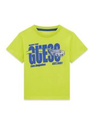Guess T-Shirt N6RI00 K8HM4 Zielony Regular Fit. Zielone t-shirty i koszulki chłopięce Guess, z aplikacjami, z bawełny, bez kołnierzyka, bez ramiączek. Za 89.99 zł.
