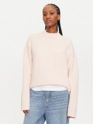 Calvin Klein Sweter J20J224636 Różowy Regular Fit. Czerwone swetry klasyczne damskie Calvin Klein, l, z syntetyku, bez kołnierzyka. Za 419.99 zł.