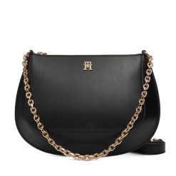 Torebka Tommy Hilfiger. Czarne torebki klasyczne damskie Tommy Hilfiger, bez dodatków. Za 649.99 zł.