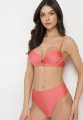 Czerwone Bikini Biustonosz z Metaliczną Aplikacją i Majtki Figi Kinelisa. Czerwone bikini Born2be, z aplikacjami. Za 74.99 zł.