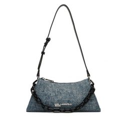 Torebka Karl Lagerfeld Jeans. Niebieskie torebki klasyczne damskie Karl Lagerfeld Jeans, z jeansu, bez dodatków. Za 609.99 zł.