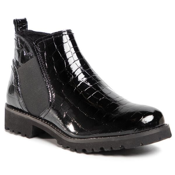 Sztyblety Lasocki. Czarne botki damskie Lasocki, bez obcasa, na płaskiej podeszwie, bez zapięcia. Za 111.99 zł.