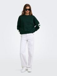 ONLY Bluza w kolorze zielonym rozmiar: S. Zielone bluzy damskie Only, s, bez wzorów, bez kaptura. Za 85.45 zł.