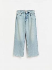 Jeansy straight fit - niebieski. Niebieskie jeansy damskie Reserved. Za 179.99 zł.
