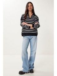 Happiness Istanbul Sweter w kolorze kremowo-czarnym rozmiar: onesize. Brązowe swetry klasyczne damskie Happiness Istanbul, bez kołnierzyka. Za 65.99 zł.