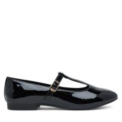 Baleriny Tommy Hilfiger. Czarne baleriny dziewczęce Tommy Hilfiger, bez wzorów, bez obcasa, bez zapięcia. Za 269.99 zł.