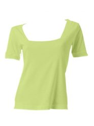 Heine Koszulka w kolorze zielonym rozmiar: 36. Zielone bluzki damskie Heine, bez wzorów, bez kołnierzyka, bez ramiączek. Za 56.99 zł.
