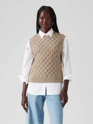Levi's Bezrękawnik w kolorze karmelowym rozmiar: L. Brązowe kamizelki damskie Levi's, l, bez wzorów, z wełny, bez kaptura. Za 121.45 zł.