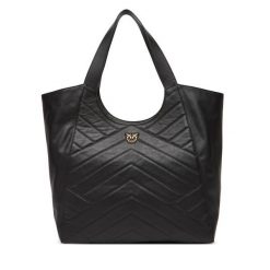 Torebka PINKO. Czarne shopper bag Pinko, bez wzorów, bez dodatków. Za 1,099.00 zł.