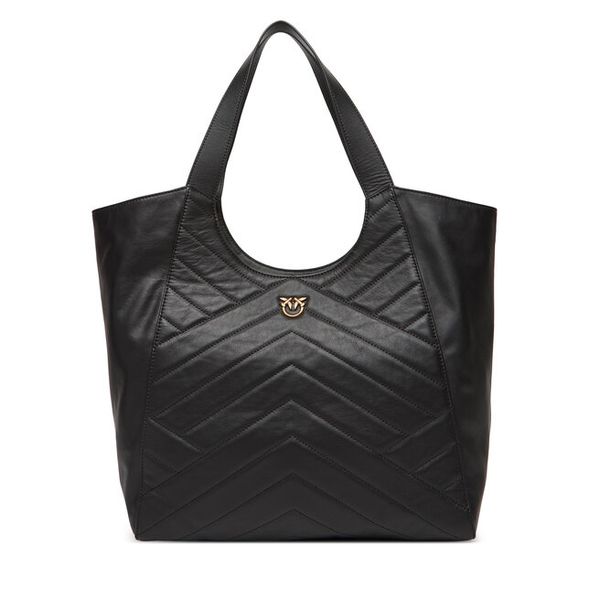 Torebka PINKO. Czarne shopper bag Pinko, bez wzorów, bez dodatków. Za 1,099.00 zł.