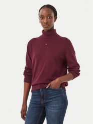Tommy Jeans Golf Essential DW0DW23361 Fioletowy Regular Fit. Fioletowe golfy damskie Tommy Jeans, xl, bez wzorów, z bawełny, bez ramiączek. Za 369.99 zł.