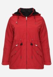 Czerwono-Czarna Przejściowa Kurtka Dwustronna o Kroju Parki z Pikowaniem Wewnątrz Zidelle. Czerwone kurtki damskie Born2be, l, bez wzorów, z jeansu, z kapturem. Za 99.99 zł.