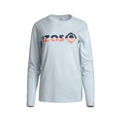 Koszulka Bierge W – Klasyczna elegancja i codzienna wygoda. Niebieskie bluzki damskie Izas, m, bez wzorów, casualowe, bez kołnierzyka, bez ramiączek. Za 139.09 zł.