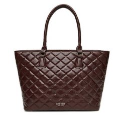 Torebka Nine West. Brązowe shopper bag Nine West, bez wzorów, bez dodatków. Za 249.99 zł.