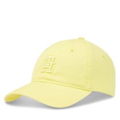 Czapka z daszkiem Tommy Hilfiger. Żółte czapki z daszkiem damskie Tommy Hilfiger, bez wzorów. Za 139.99 zł.