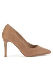 DeeZee Szpilki WYL3660-7 Beżowy. Brązowe szpilki damskie DeeZee, bez wzorów, z materiału, bez obcasa, na szpilce, bez zapięcia. Za 119.99 zł.