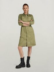 G-Star Sukienka koszulowa w kolorze khaki rozmiar: M. Brązowe sukienki damskie G-Star, bez wzorów, z lyocellu, retro, bez ramiączek. Za 243.84 zł.
