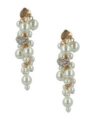 Otazu Pozłacane kolczyki-wkrętki z perełkami Swarovski rozmiar: onesize. Żółte kolczyki damskie Otazu, z perłą, pozłacane. Za 173.99 zł.