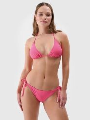 4F Dół od bikini damski - różowy S. Czerwone bikini 4F, bez wzorów, z elastanu. W wyprzedaży za 29.99 zł.