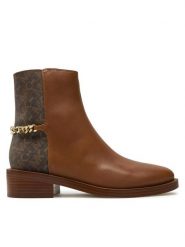 MICHAEL Michael Kors Botki Carlisle 40F4CLME8L Brązowy. Brązowe botki damskie MICHAEL Michael Kors, ze skóry, bez obcasa, na płaskiej podeszwie, bez zapięcia. Za 1,199.00 zł.
