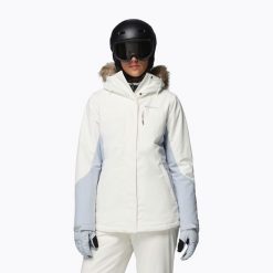 Kurtka narciarska damska Columbia Ava Alpine II Ins. Białe kurtki sportowe damskie Columbia, na zimę, bez wzorów, bez kaptura. Za 739.99 zł.