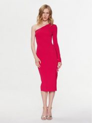 Elisabetta Franchi Sukienka koktajlowa AM-91B-32E2-V480 Różowy Slim Fit. Czerwone sukienki damskie Elisabetta Franchi, bez wzorów, z wiskozy, wizytowe, bez ramiączek. Za 3,439.00 zł.
