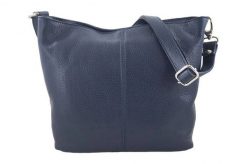 Listonoszka skórzana BARBERINI'S granatowa 12-4. Brązowe shopper bag Barberinis, bez wzorów, ze skóry, duże, bez dodatków. Za 199.99 zł.