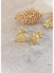 Miu Silver Pozłacane kolczyki-wkrętki rozmiar: onesize. Szare kolczyki damskie Miu Silver, pozłacane. Za 56.99 zł.