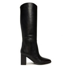 Kozaki Guess. Czarne kozaki damskie Guess, bez obcasa, na słupku, bez zapięcia. Za 1,139.00 zł.