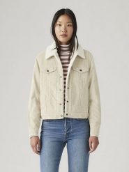 Levi's Kurtka dżinsowa w kolorze beżowym rozmiar: M. Brązowe kurtki damskie Levi's, m, bez wzorów, z bawełny, bez kaptura. Za 304.95 zł.