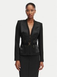 Elisabetta Franchi Marynarka GI-233-62E2-V840 Czarny Slim Fit. Czarne marynarki i żakiety damskie Elisabetta Franchi, bez wzorów, z syntetyku. Za 3,569.00 zł.