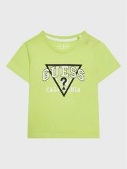Guess T-Shirt I3RI03 K8HM0 Zielony Regular Fit. Zielone t-shirty i koszulki chłopięce Guess, z aplikacjami, z bawełny, bez kołnierzyka, bez ramiączek. Za 89.99 zł.