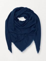 Becksöndergaard Wełniana chusta "Mill" w kolorze granatowym - 140 x 140 cm rozmiar: onesize. Niebieskie chusty damskie Becksöndergaard, bez wzorów, z materiału. Za 152.98 zł.