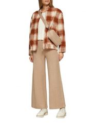 S.Oliver Spodnie - Comfort fit - w kolorze beżowym rozmiar: 46. Brązowe spodnie materiałowe damskie S.Oliver, bez wzorów, z materiału. Za 130.99 zł.