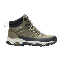 Damskie buty trekkingowe Blake Vibram. Zielone obuwie trekkingowe damskie Regatta, z materiału, bez zapięcia. Za 579.50 zł.