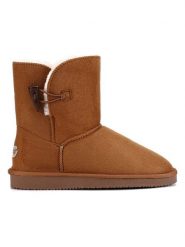 Blackfield Botki zimowe "Anais" w kolorze jasnobrązowym rozmiar: 37. Brązowe botki damskie Blackfield, na zimę, z materiału, z okrągłym noskiem, bez obcasa, bez zapięcia. Za 130.99 zł.