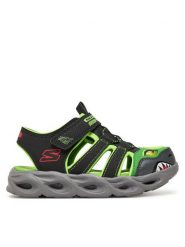 Skechers Sandały Thermo-Splash-Hydro-Flare 400613L/BKLM Czarny. Czarne sandały chłopięce Skechers, ze skóry, bez zapięcia. Za 129.99 zł.