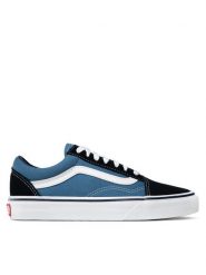 Vans Tenisówki Old Skool VN000D3HNVY Niebieski. Niebieskie trampki damskie Vans, bez wzorów, ze skóry, bez zapięcia. Za 199.99 zł.