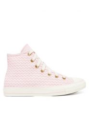 Converse Trampki Chuck Taylor All Star Knit Hi A13643C Różowy. Czerwone trampki damskie Converse, bez wzorów, z materiału, bez zapięcia. Za 239.99 zł.