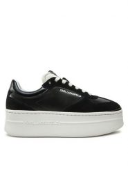 KARL LAGERFELD Sneakersy KL65025 Czarny. Czarne obuwie sportowe damskie KARL LAGERFELD, ze skóry, bez zapięcia. Za 499.99 zł.