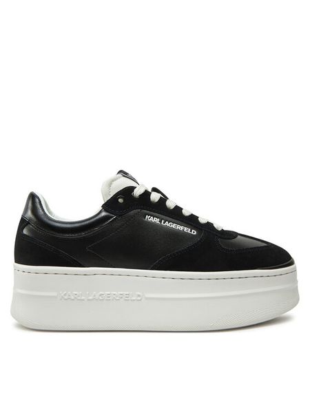 KARL LAGERFELD Sneakersy KL65025 Czarny. Czarne obuwie sportowe damskie KARL LAGERFELD, ze skóry, bez zapięcia. Za 499.99 zł.