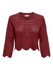 ONLY Sweter w kolorze bordowym rozmiar: M. Czerwone swetry klasyczne damskie Only, m, bez kołnierzyka. Za 66.16 zł.