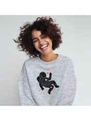 WOOOP Bluza "Inner space" w kolorze szarym rozmiar: L. Szare bluzy damskie Wooop, l, bez wzorów, z bawełny, bez kaptura. Za 100.99 zł.