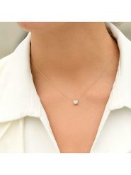 CARATELLI Złoty naszyjnik "Délicat" z zawieszką - dł. 38 cm rozmiar: onesize. Szare naszyjniki damskie CARATELLI, z diamentem, złote. Za 3,746.86 zł.