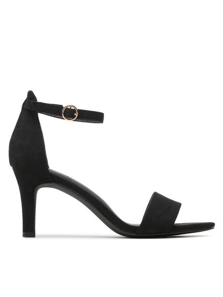 Jenny Fairy Sandały WSS20869-01 Czarny. Czarne sandały damskie Jenny Fairy, bez wzorów, z materiału, bez obcasa, na szpilce, bez zapięcia. Za 129.99 zł.