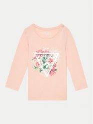 Guess Bluzka A4YI05 K6YW4 Różowy Regular Fit. Czerwone bluzki i koszule dziewczęce Guess, z aplikacjami, z bawełny, bez kołnierzyka, bez ramiączek. Za 59.99 zł.