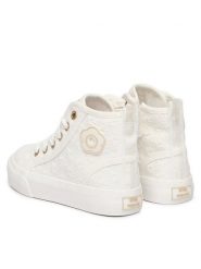 Mayoral Trampki 43718.73 Biały. Białe trampki dziewczęce Mayoral, bez wzorów, z materiału, bez zapięcia. Za 209.99 zł.